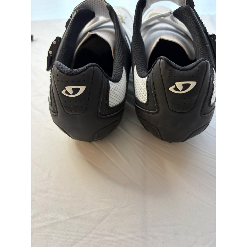 Giro Mens Road Cycling Shoes White Black Ratchet Strap Cleats Size 45 - Picture 4 of 8